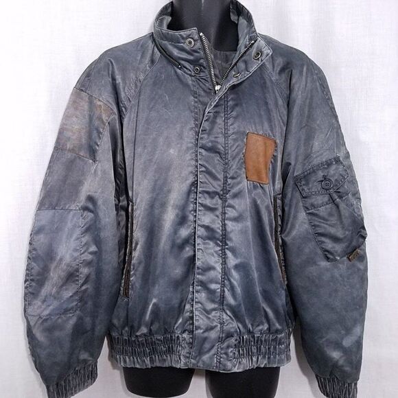 Mad Max Airborne Bomber Jacket Vintage 80s US AAFES Model 228151 Mens Size Mediu - Picture 1 of 9